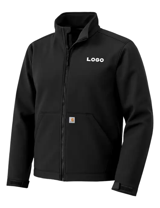 Carhartt Rain Defender Black Soft Shell Jacket w/Logo