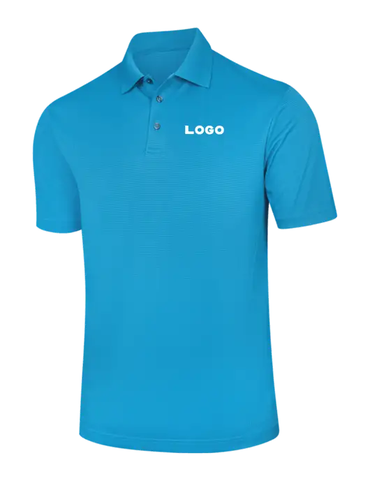 Carolina Blue Performance Fine Jacquard Polo w/Logo
