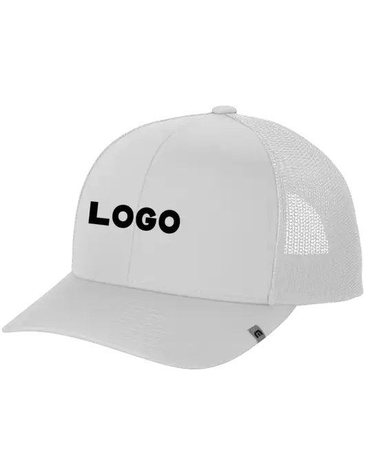 TravisMathew White Cruz Trucker Cap w/Logo