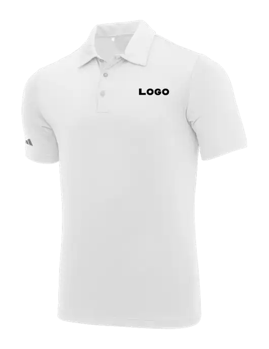 Adidas White Ultimate Solid Polo w/Logo