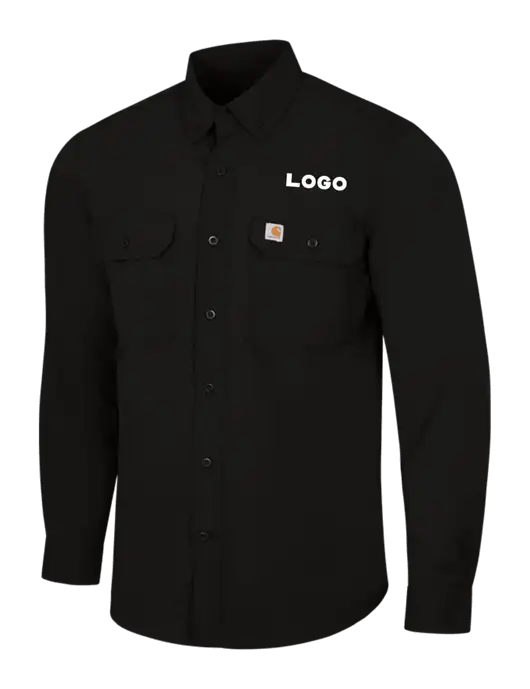 Carhartt Force Black Solid Long Sleeve Shirt w/Logo