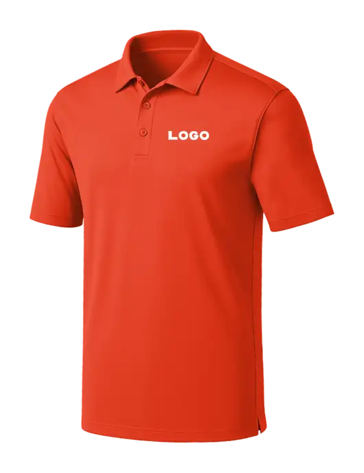 Orange Silk Touch Performance Polo w/Logo