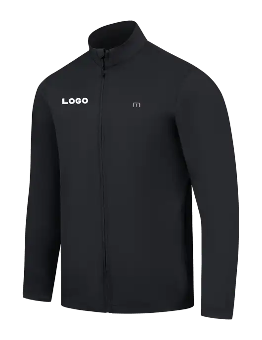 TravisMathew Black Surfside Full-Zip Jacket w/Logo