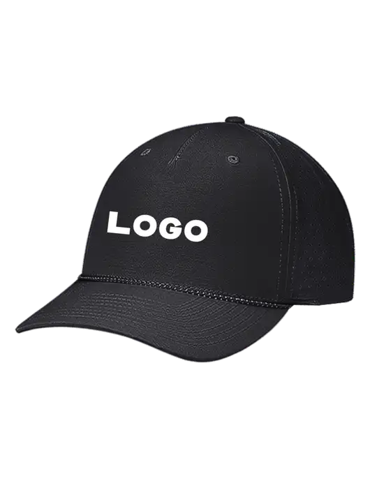 Richardson Laser Perf Performance Black/Black-Grey Rope Cap w/Logo