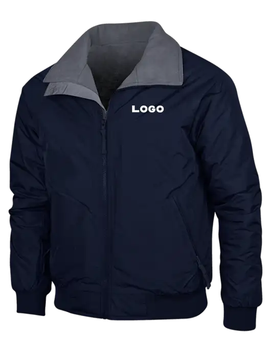 Navy/Heather Grey Classic Challenger Jacket w/Logo