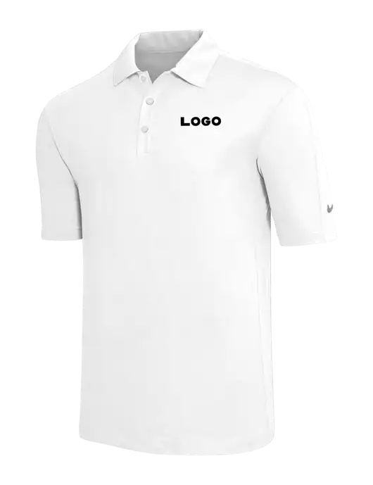 Nike White Tech Sport Dri-FIT Polo w/Logo
