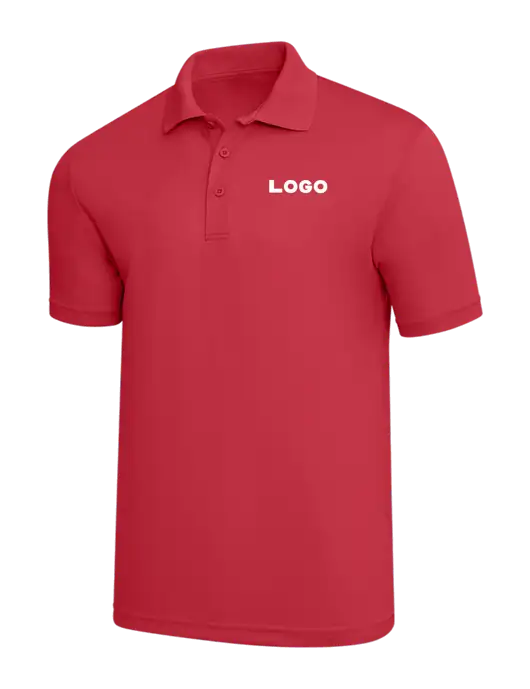 Red PosiCharge RacerMesh Polo w/Logo