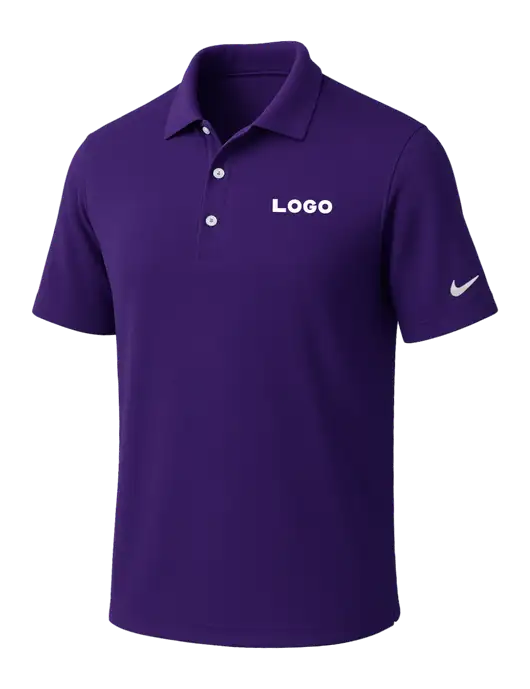 NIKE Purple Dri-Fit Micro Pique Polo w/Logo