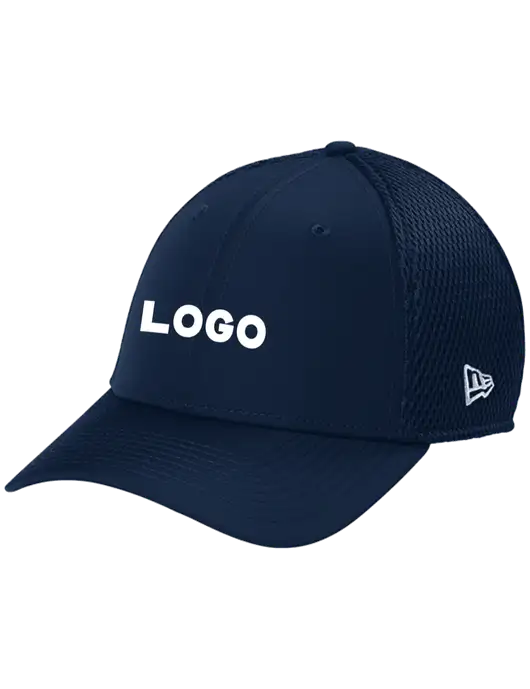 New Era 39THIRTY Performance Stretch Dark Navy Mesh Cap w/Logo