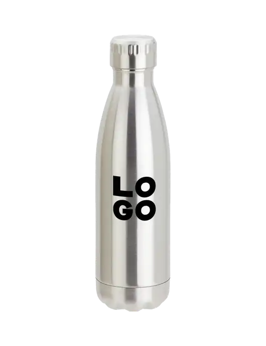 City Go Silver 17 oz Insulated Bottle w/Logo