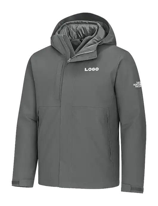 The North Face Castle Valley Triclimate 3-in-1 Dark Medium Grey Jacket w/Logo, Logo