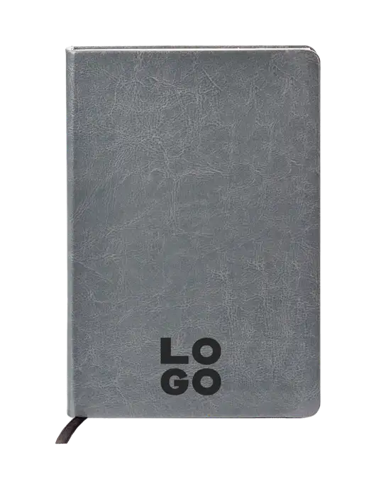 Fabrizio Grey Hard Cover 5.75 x 8.3 Journal w/Logo