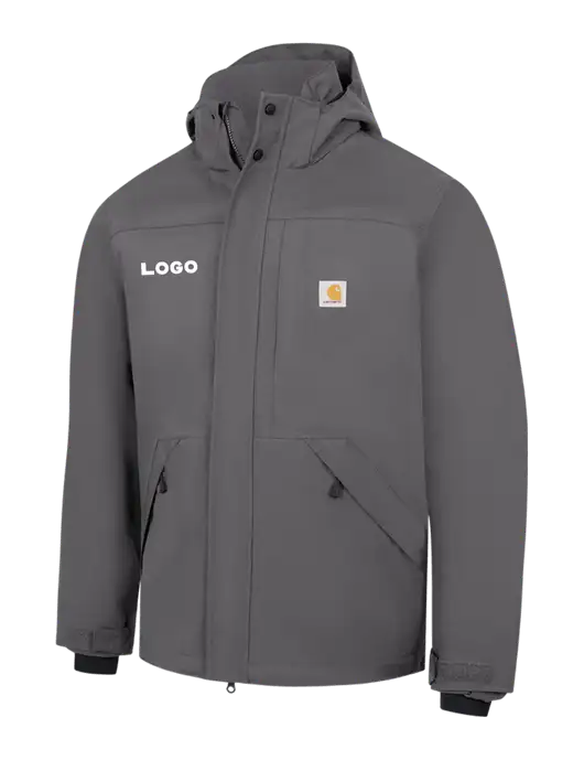 Carhartt Dark Grey Storm Defender Shoreline Jacket w/Logo