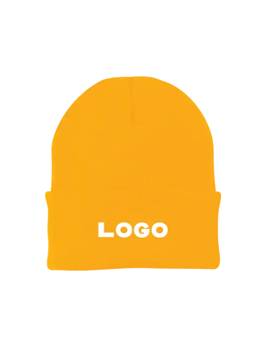 Gold Knit Cap w/Logo