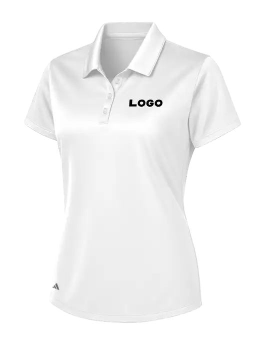 Adidas White Womens Basic Sport Polo w/Logo