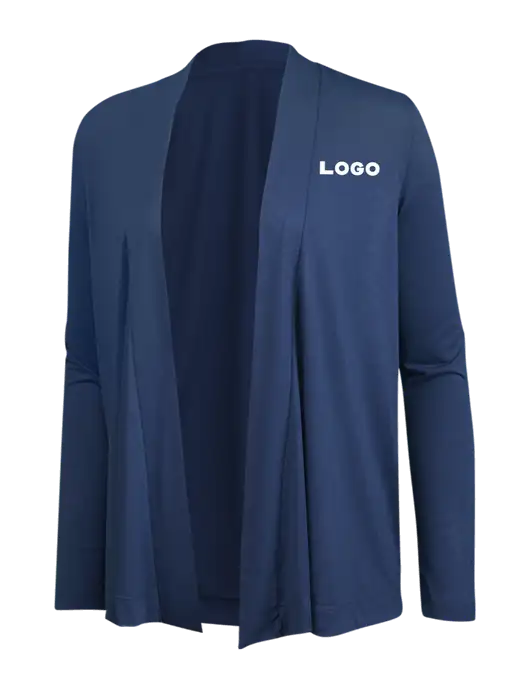 Dusty  Blue Womens Concept Cardigan w/Logo
