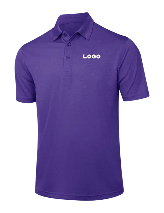 Purple Heather Contender Polo w/Logo