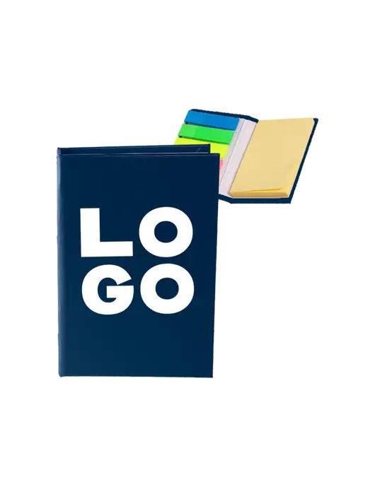 Navy Micro Sticky Note Pad, 2 x 3.25 w/Logo