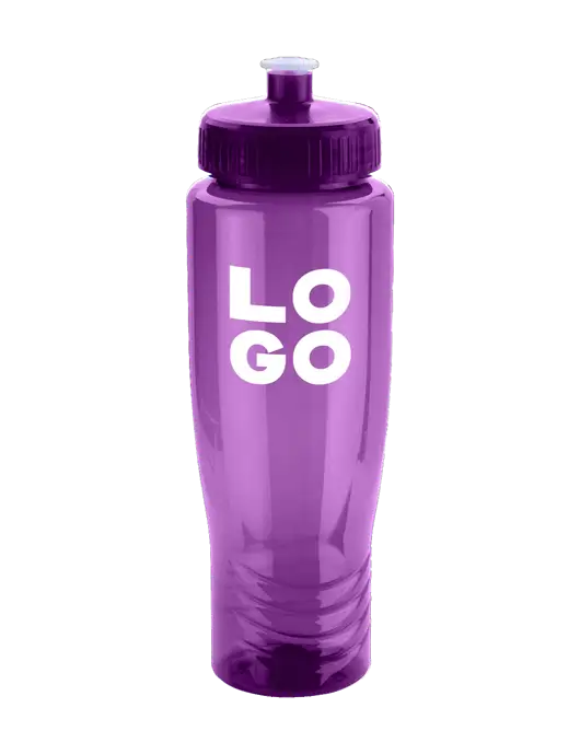 Roam Purple 28 oz Eco-Polyclear Bottle with Push Pull Lid w/Logo