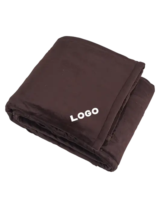 Mountain Lodge Fireside Brown Blanket w/Logo