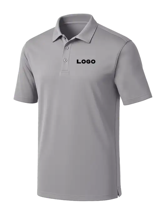 Light Grey Silk Touch Performance Polo w/Logo