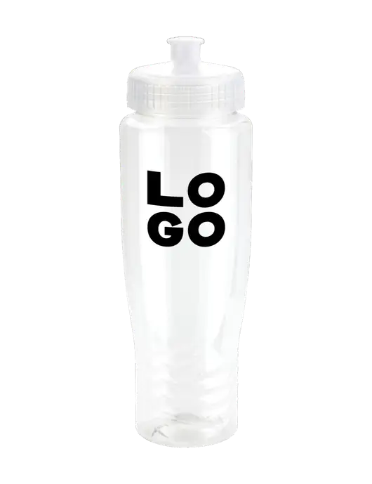 Roam Clear 28 oz Eco-Polyclear Bottle with Push Pull Lid w/Logo