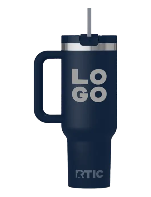 RTIC Road Trip 40 oz Navy Tumbler  w/Logo