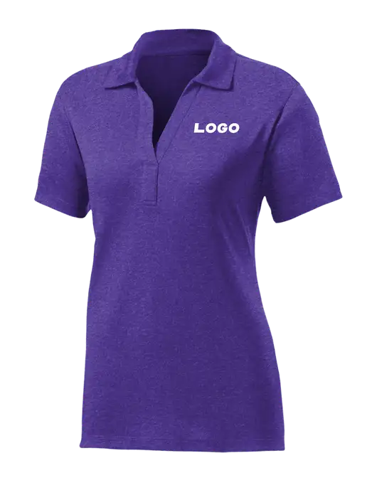 Womens Purple Heather Contender Polo w/Logo