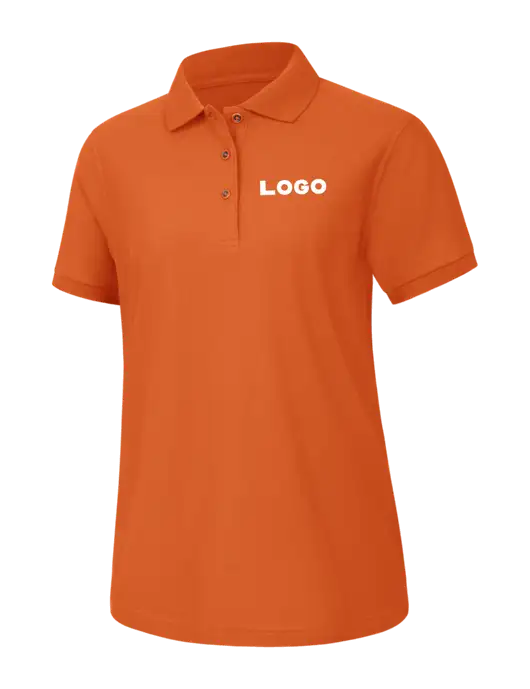 Womens Burnt Orange Silk Touch Polo w/Logo