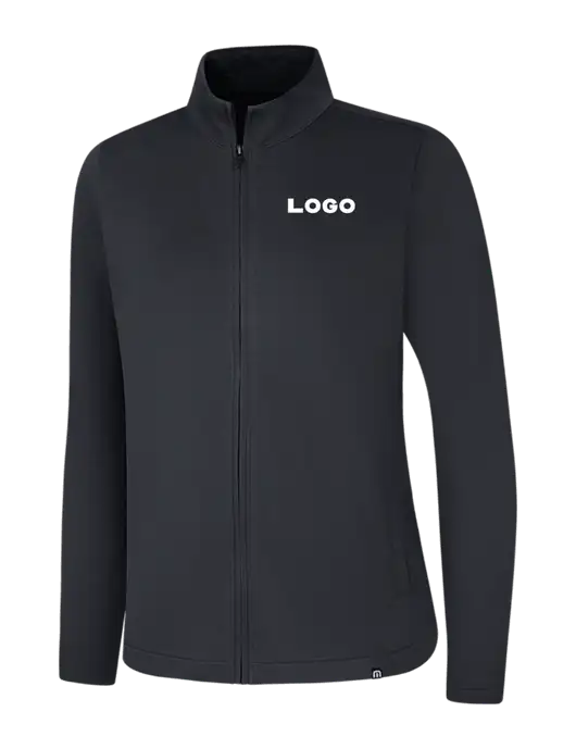 TravisMathew Womens Black Coveside Full-Zip w/Logo