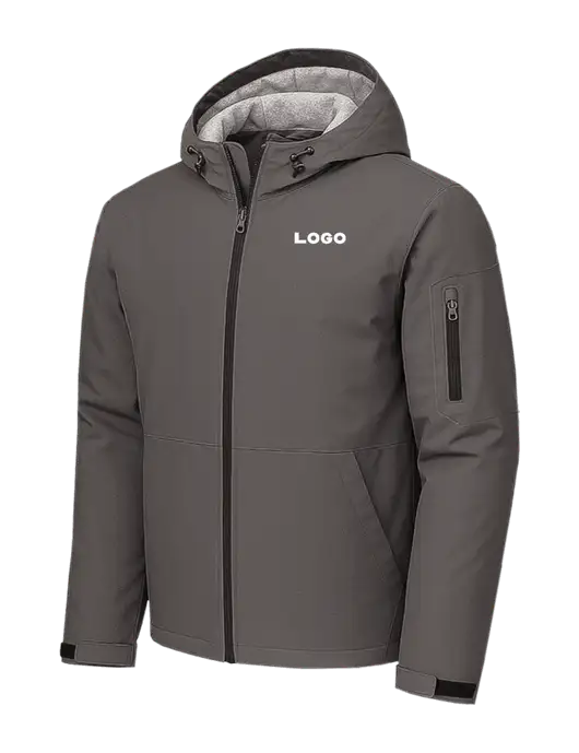 Waterproof Insulated Dark Grey Jacket w/Logo