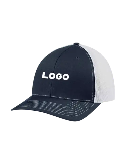 Richardson Adjustable Snapback Original 112 Trucker Cap Navy w/White Mesh w/Logo