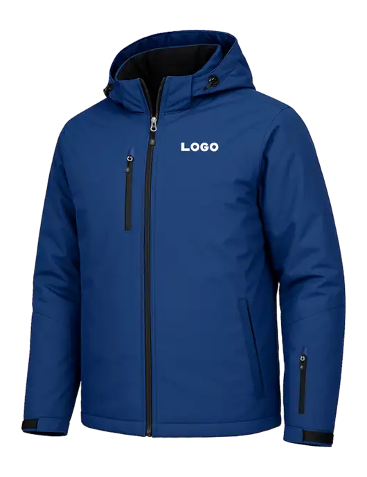 Cold Weather Vortex Royal/ Black Waterproof 3-in-1 Jacket with Detachable Hood w/Logo