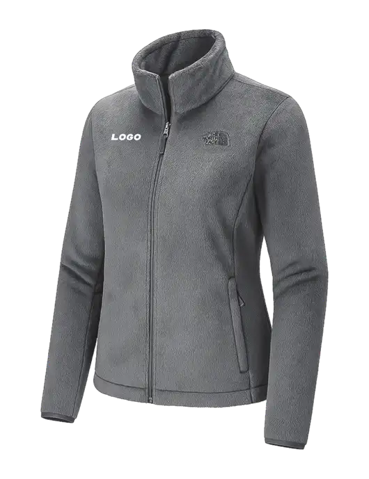 The North Face Womens Dark Medium Grey Osito Fleece Jacket
 w/Logo