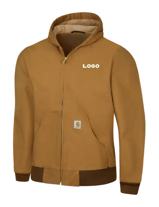 Carhartt Brown Thermal Lined Duck Active Jacket w/Logo