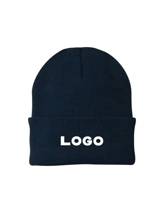 Navy Knit Cap w/Logo