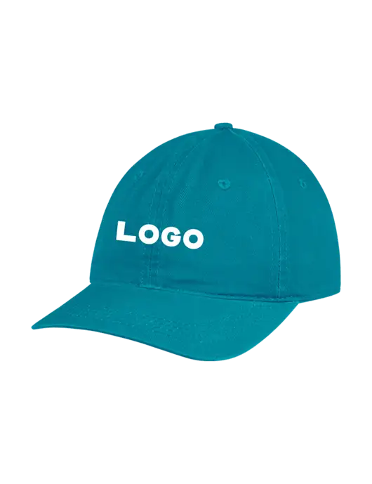 Garment Washed Unstructured Twill Sapphire Cap w/Logo