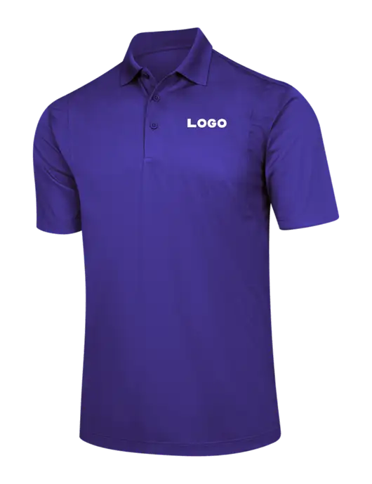 Purple Micropique Sport-Wick Polo w/Logo