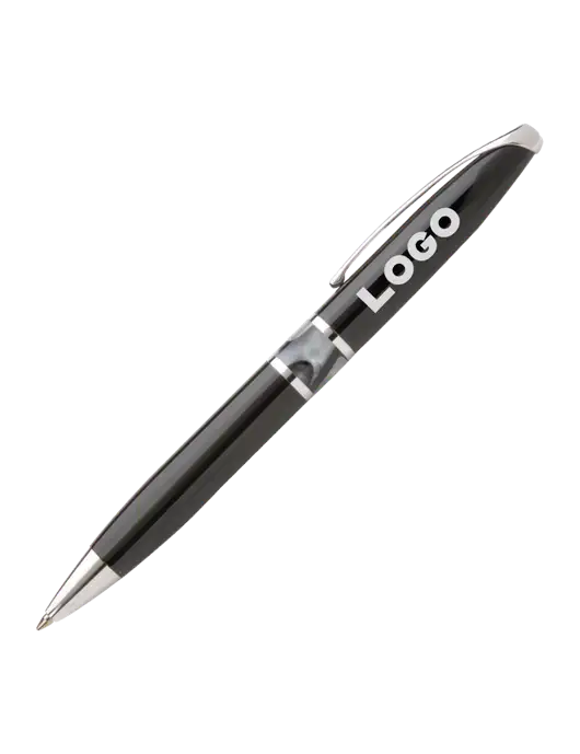 Illusion Black Pen - Black Ink w/Logo, Text