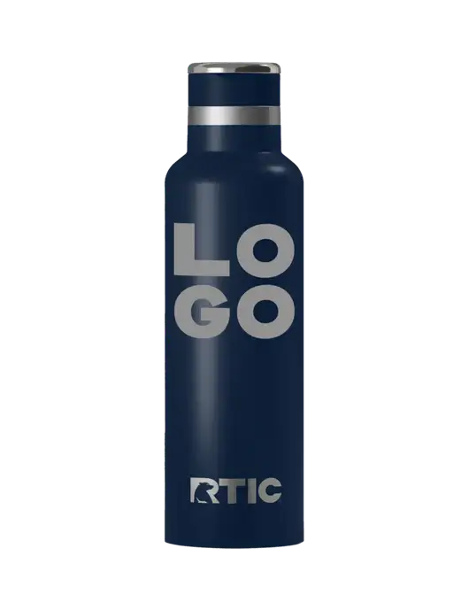 RTIC Journey 20 oz Navy Bottle w/Logo, Text