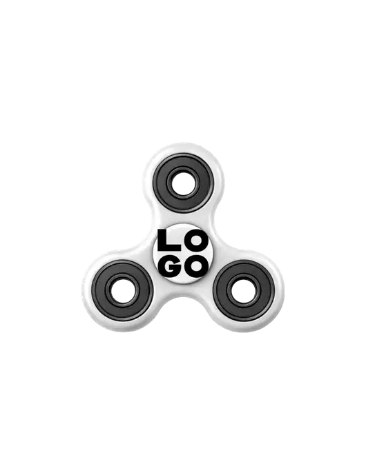 White Fidget Spinner w/Logo
