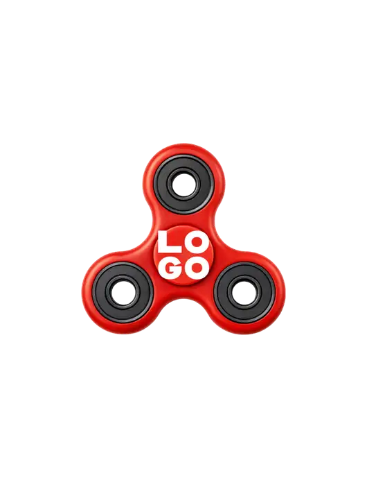 Red Fidget Spinner w/Logo