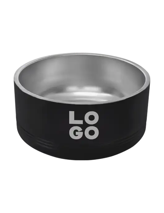 Polar Camel 64 oz. Large Black Pet Bowl w/Logo