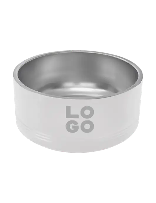 Polar Camel 64 oz. Large White Pet Bowl w/Logo