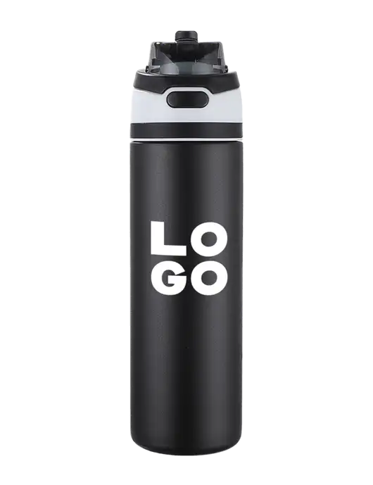 Black Sip or Flip Lid Tumbler w/Logo
