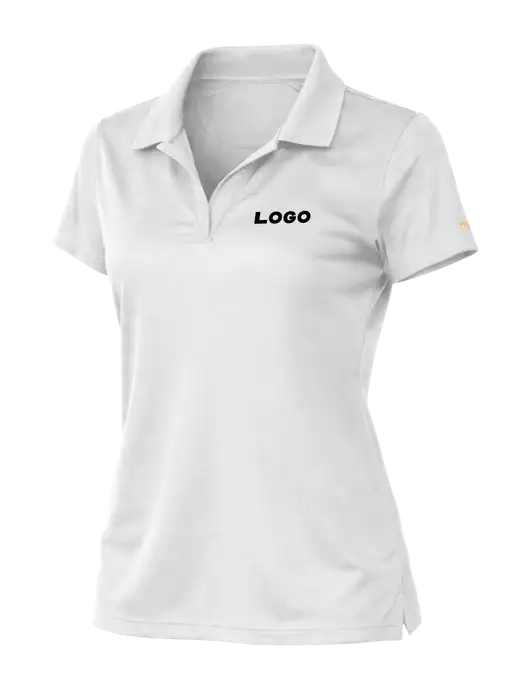 Brooks Brothers Womens Mesh Pique Performance White Polo w/Logo