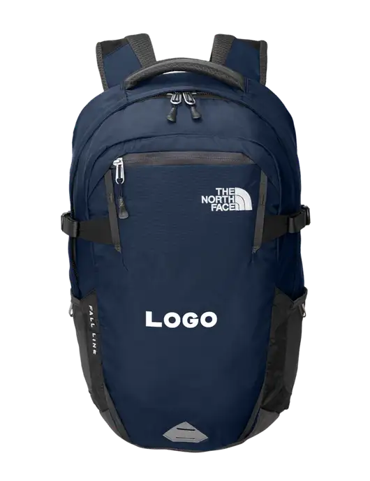 North Face Fall Line Navy and Dark Grey Backpack w/Logo