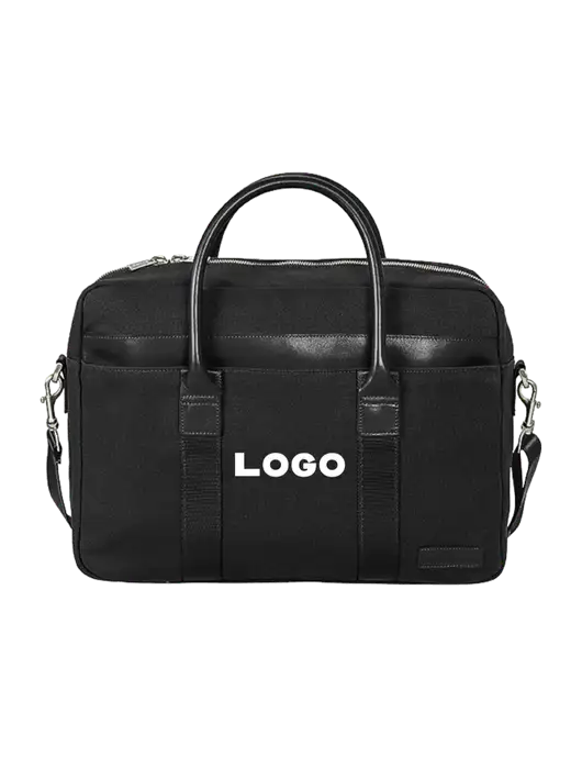 Brooks Brothers Wells Black Briefcase w/Logo