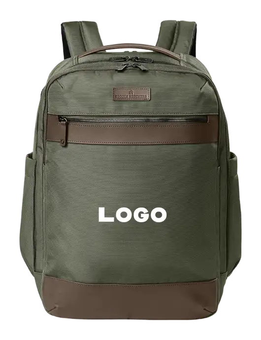 Brooks Brothers Oxford Dark Olive Backpack w/Logo