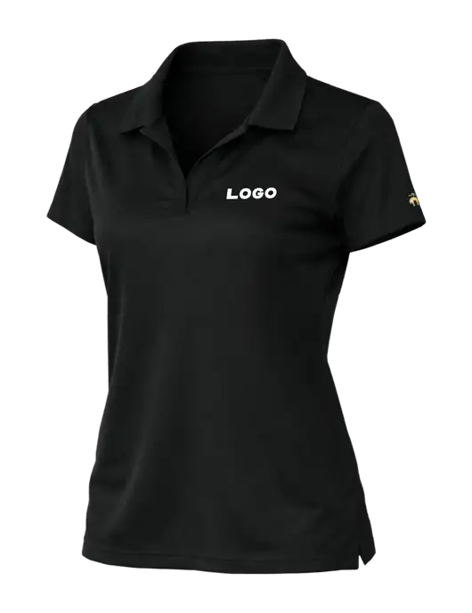 Brooks Brothers Womens Mesh Pique Performance Black Polo w/Logo